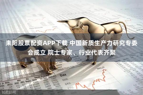 耒阳股票配资APP下载 中国新质生产力研究专委会成立 院士专家、行业代表齐聚